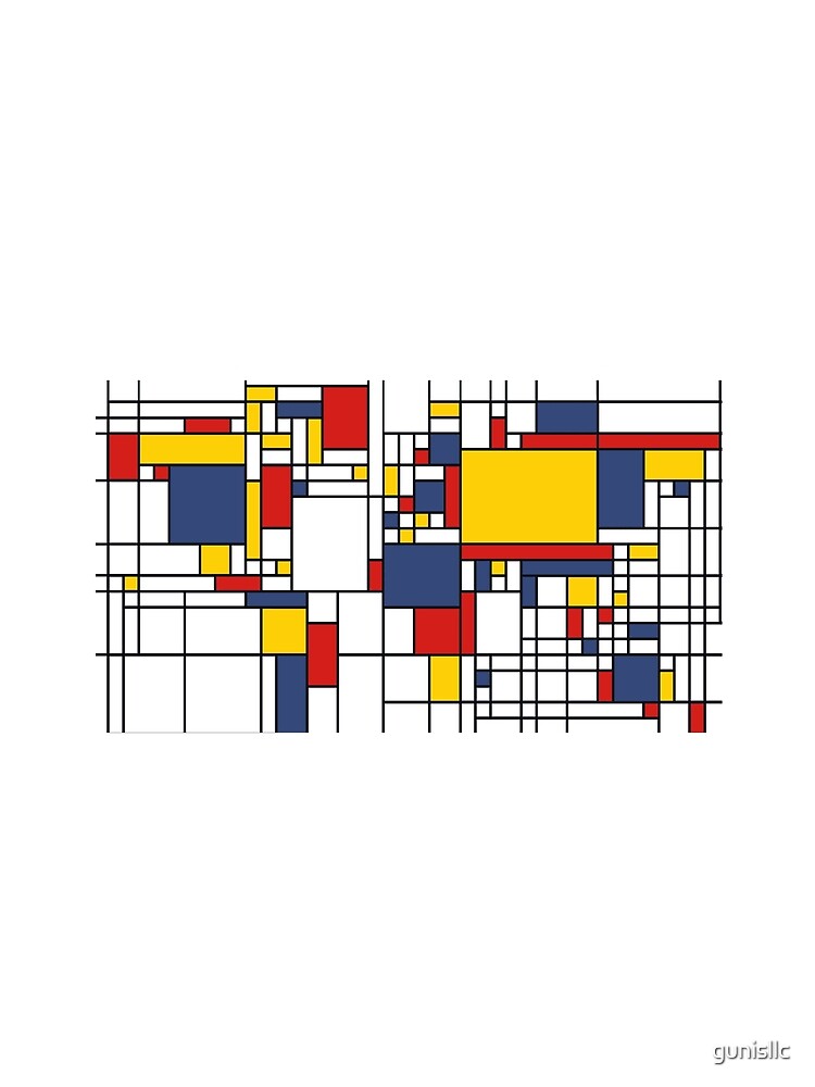 Flat lay of Mondrian World Map design